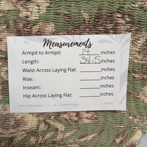 Agua Bendita x Target Multicolor Green Floral Short Sleeves Bohemian Dress M - Picture 9 of 9